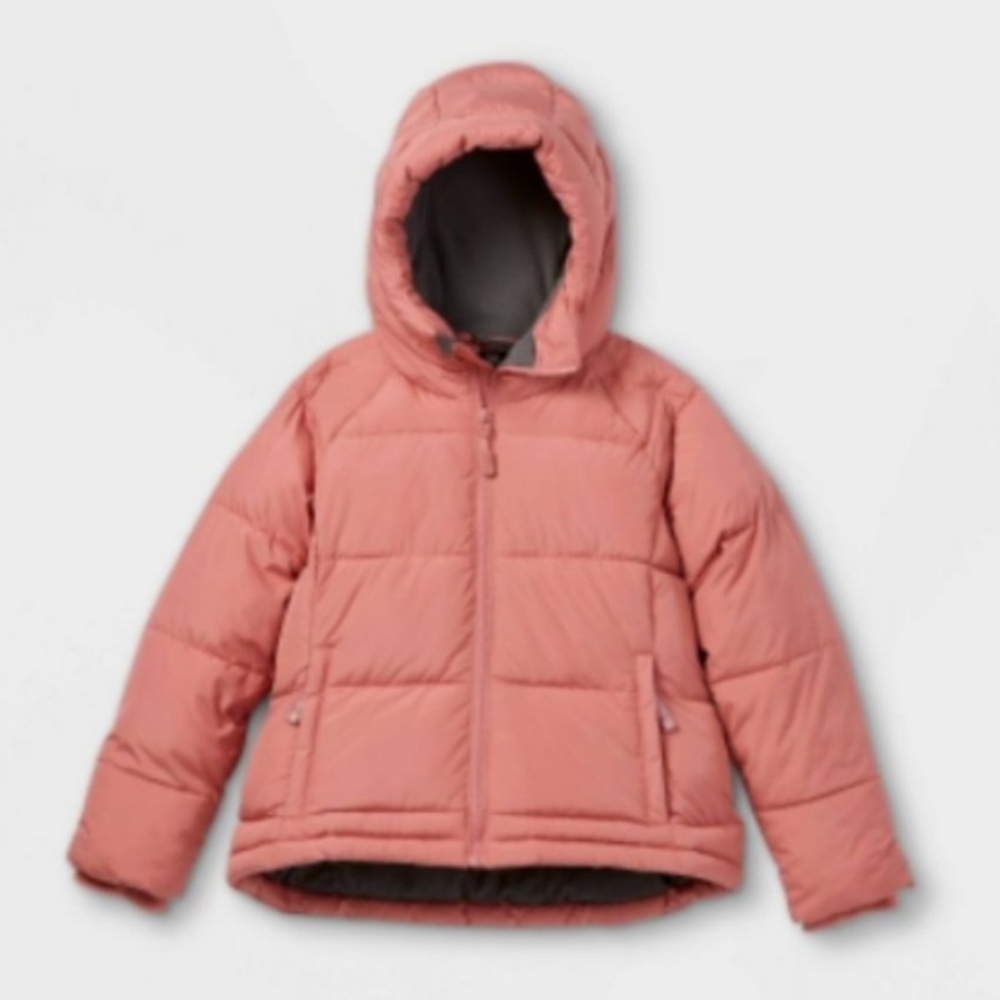 All in Motion Pink Short Puffer Jacket Size 10/12 Medium